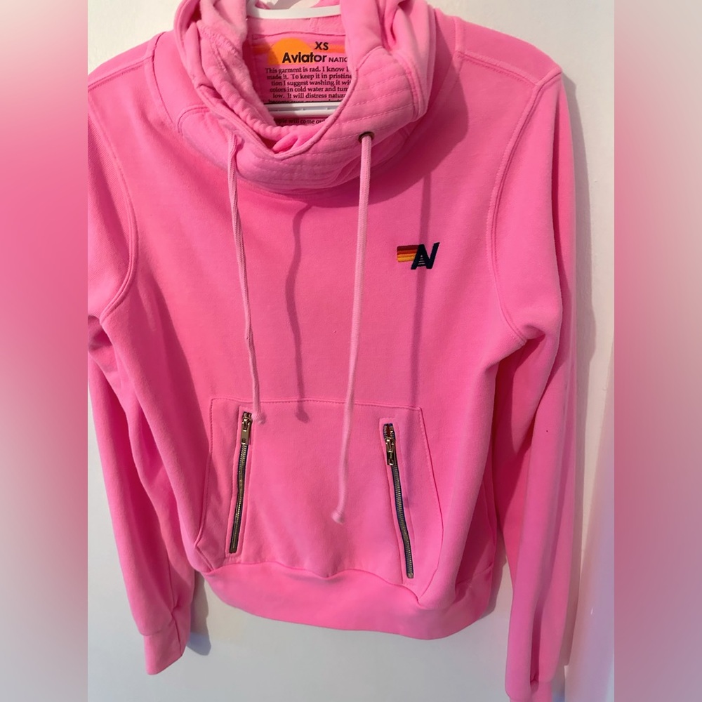 NWT 🆕 Rare Aviator Nation Pink Ninja Hoodie | XS - Picture 7 of 8